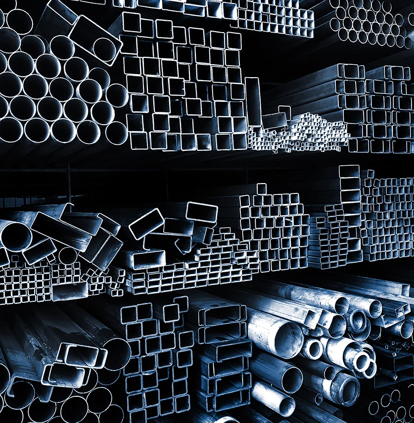 Profilés et tubes en acier destinés à la fabrication en atelier